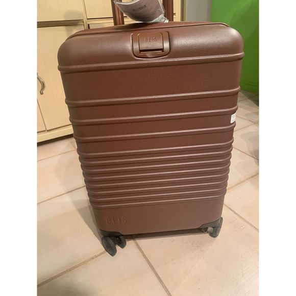 BEIS Bags Nwt Beis Carry On Maple Brown Suitcase Roller Bag Poshmark